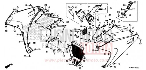 MIDDLE COWL VFR800FE de 2014